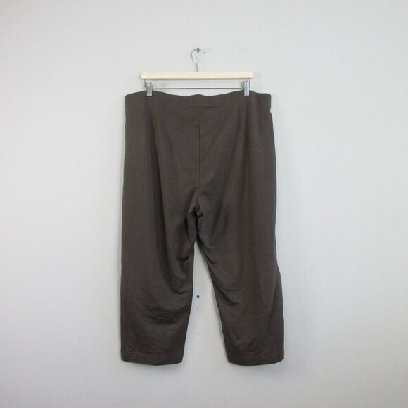 J Jill Slim Leg Cropped Pants Women's 2X Brown Cotton Rayon Stretch Casual 365 - Picture 2 of 12